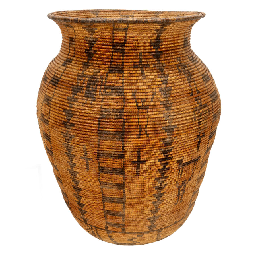 Lot 41: Large Apache Pictorial Olla Basket